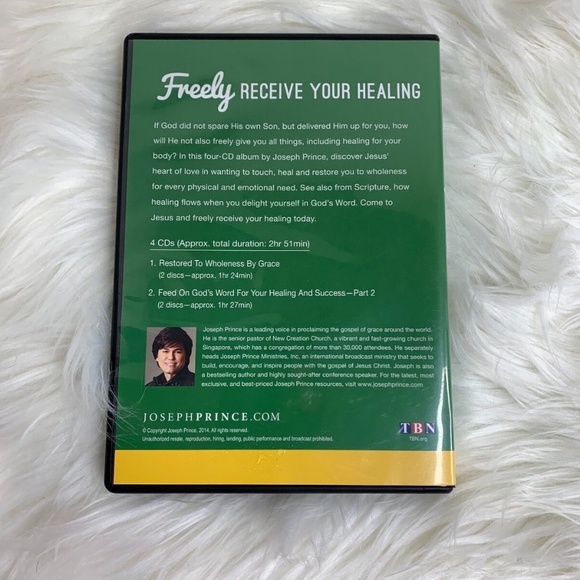 Freely Receive Your Healing Special TBN Edition Joseph Prince 4 CD Set - Picture 2 of 2
